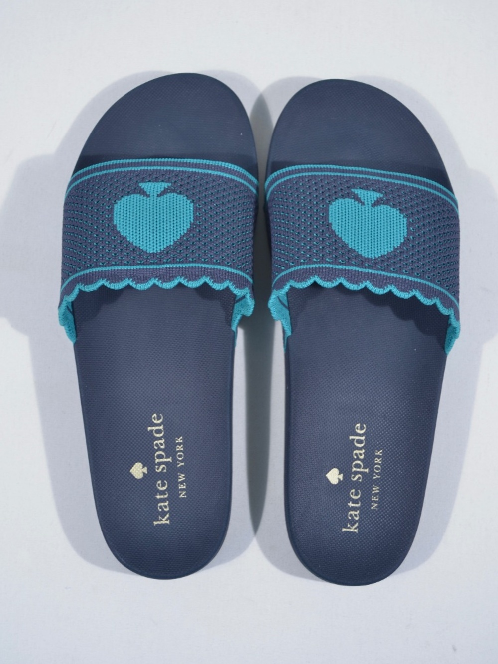 NEW KATE SPADE LA JOLLA KNIT SLIDE SANDALS, SZ 11